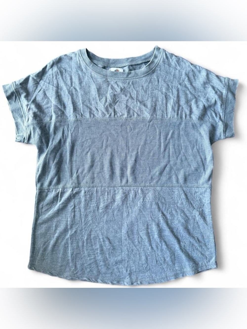 Light Blue Short Sleeve Casual Tee